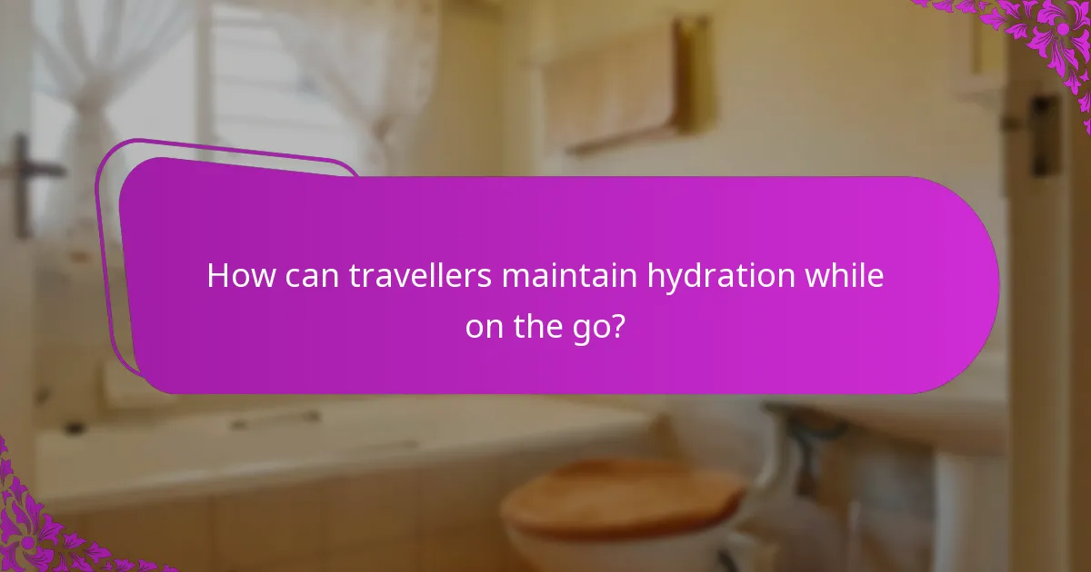 How can travellers maintain hydration while on the go?