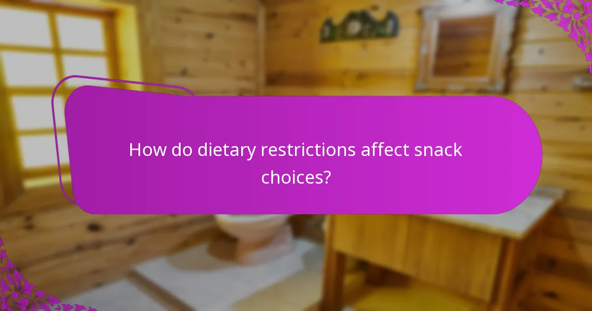 How do dietary restrictions affect snack choices?