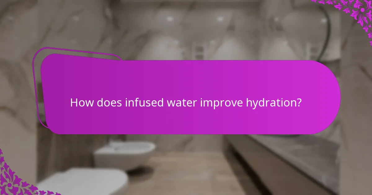 How does infused water improve hydration?