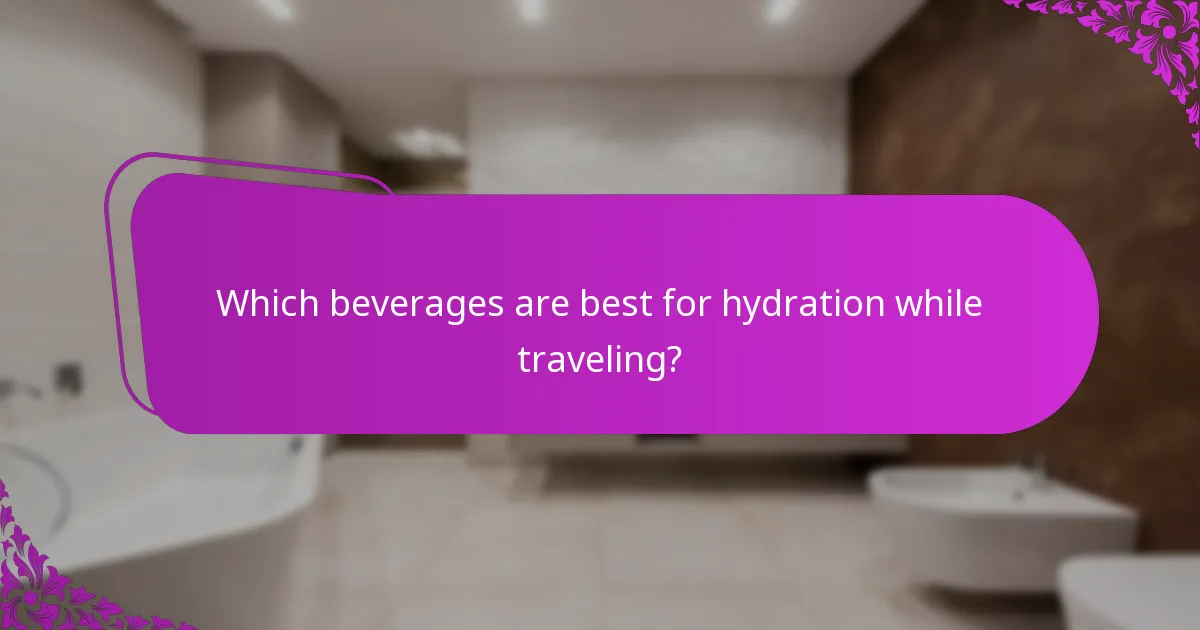 Which beverages are best for hydration while traveling?